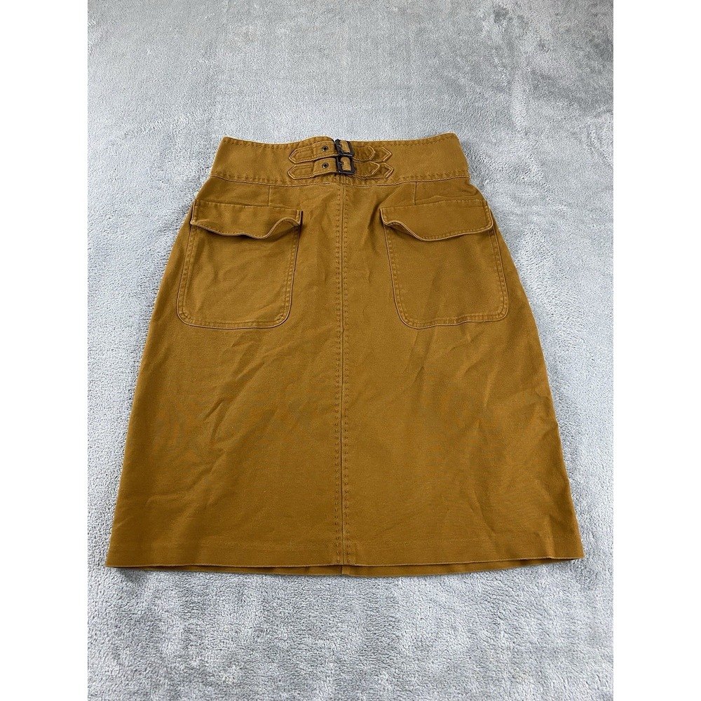 Worthington Women's Skirt Sz 10 Brown Career Casual Buckle Accent C42